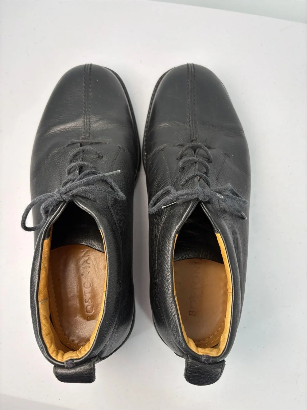 👘 Bostonian Black Leather Lace-Up Casual Boots